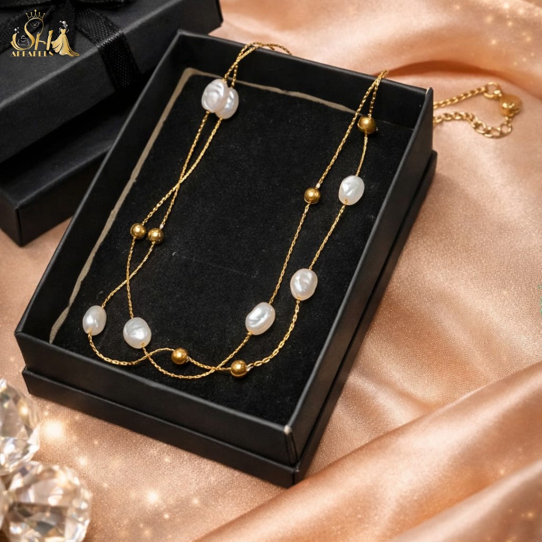 White Parls Double Chain