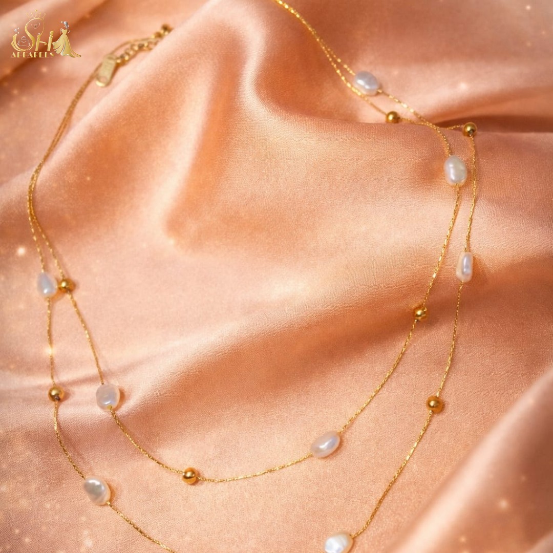 White Parls Double Chain