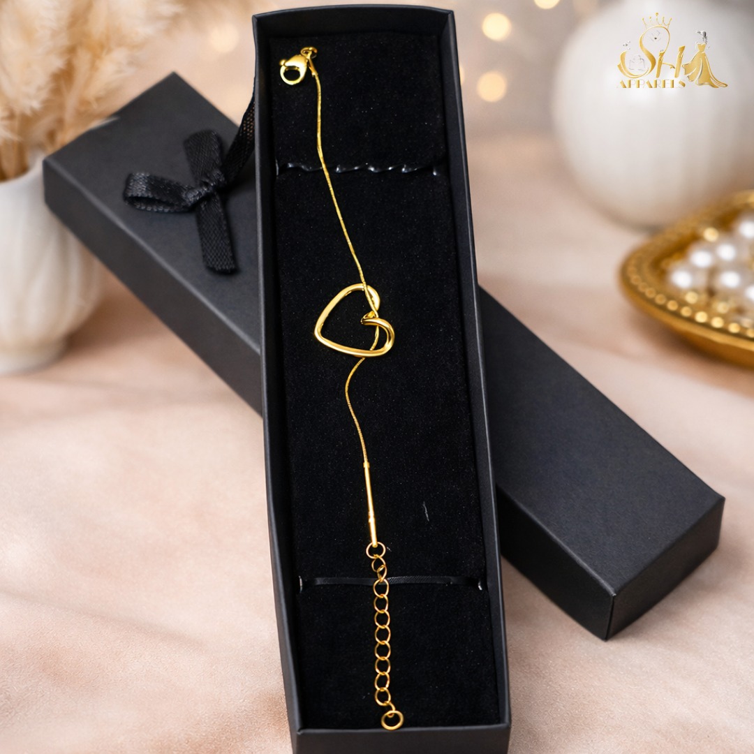 Hollow Heart Bracelet 